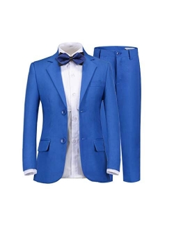 SaiLiiny Boys Formal Suit Set Complete Outfit Slim Fit Tuxedo for Boy