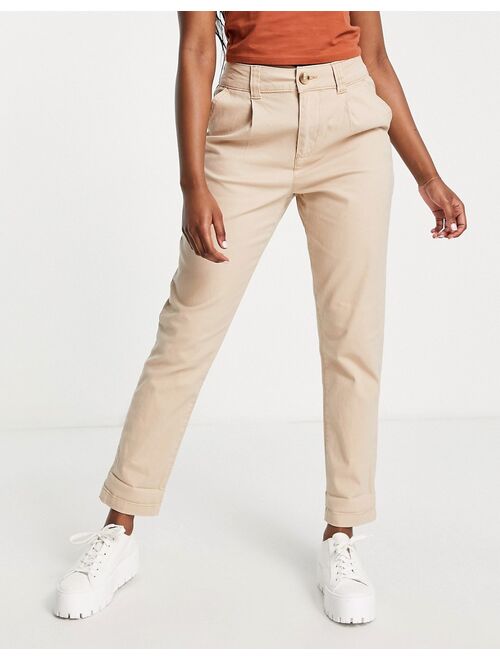 New Look pleated chino in beige