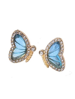 Moepapa Butterfly Earrings Sweet Insect Fashion Jewelry For Girl Women Charms Gift