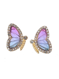 Moepapa Butterfly Earrings Sweet Insect Fashion Jewelry For Girl Women Charms Gift