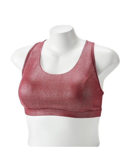 Plus Size Tek Gear Racerback Low-Impact Sports Bra