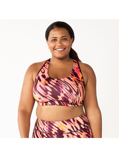 Plus Size Tek Gear Racerback Low-Impact Sports Bra