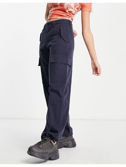 ASOS DESIGN utility cargo pants in navy