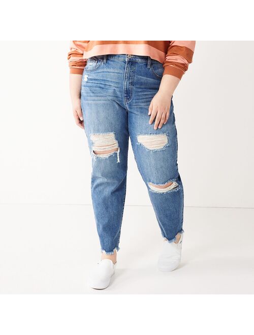 Juniors' Plus Size SO Mom Jeans