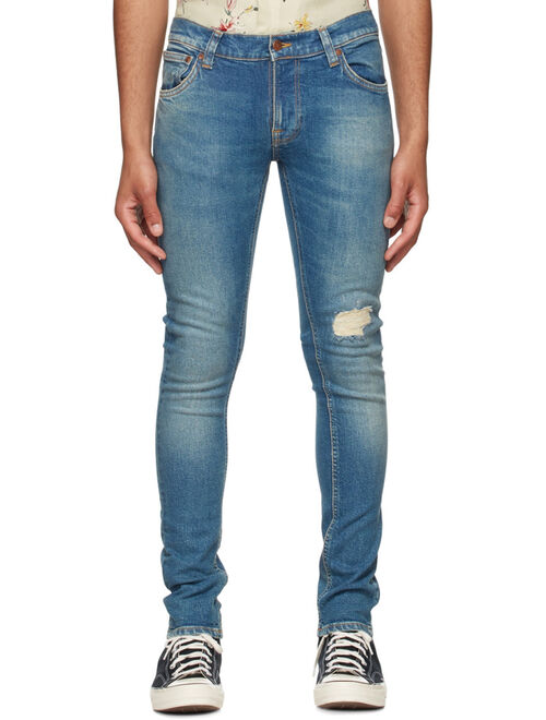 Nudie Jeans Blue Tight Terry Jeans