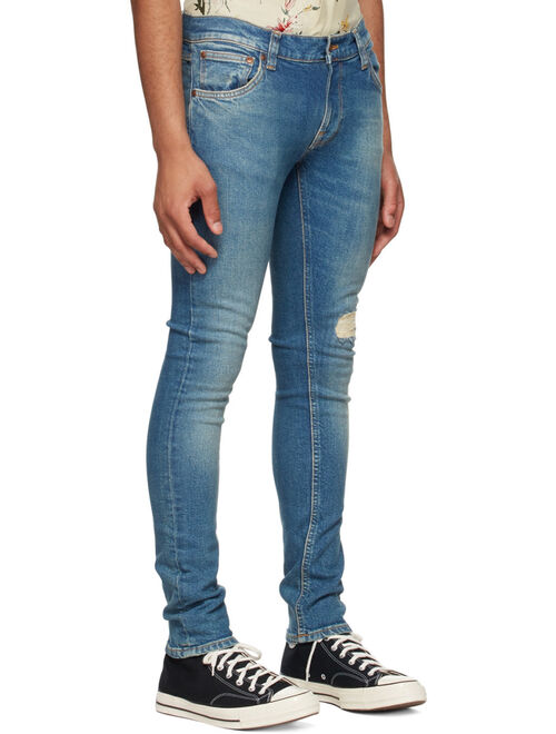 Nudie Jeans Blue Tight Terry Jeans