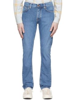 Blue Grim Tim Straight-Leg Jeans