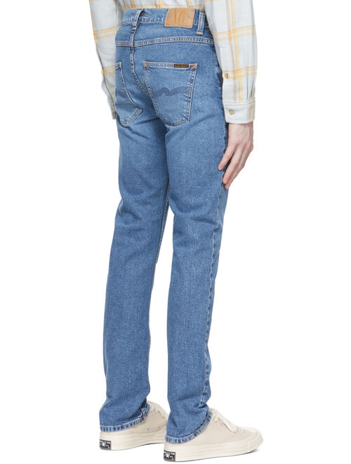 Nudie Jeans Blue Grim Tim Straight-Leg Jeans