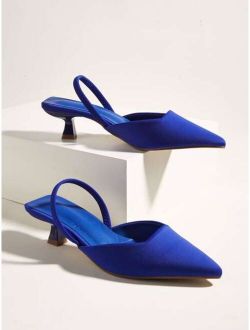 Minimalist Point Toe Slingback Heels