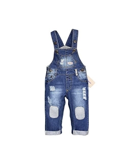 Pysbckd Baby Boy Denim Overall, Toddler Little Soft Cute Denim