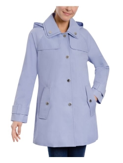 Women's Single-Breasted Hooded Raincoat