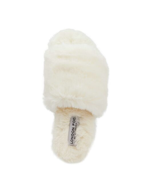 London Fog Women's Lilly Fuzzy Slipper