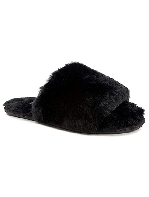 London Fog Women's Lilly Fuzzy Slipper