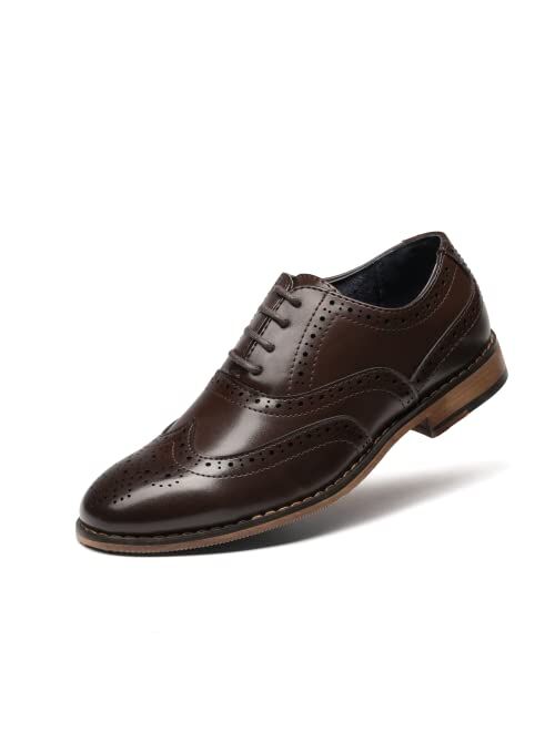 Bruno Marc Boy's Prince-K2 Classic Oxfords Wingtip Dress Shoes