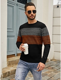 Men Color Block Sweater