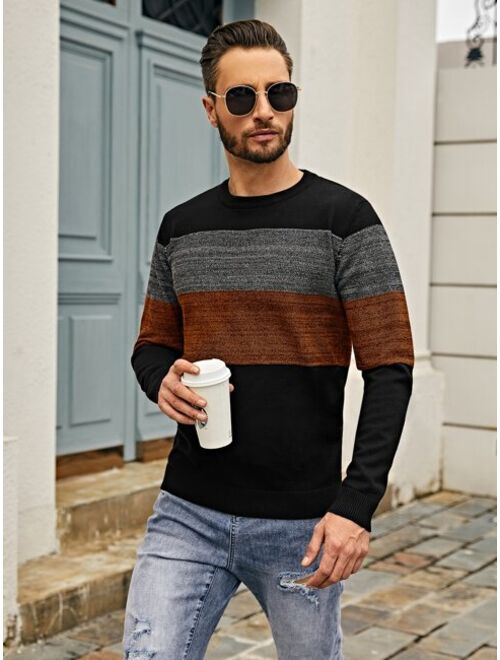 Shein Men Color Block Sweater