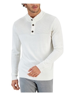 Men's Button Mock Neck Sweater, Created for Macy's