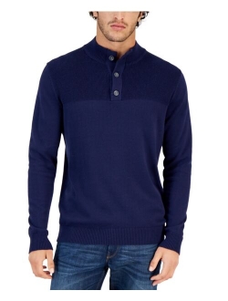 Men's Button Mock Neck Sweater, Created for Macy's