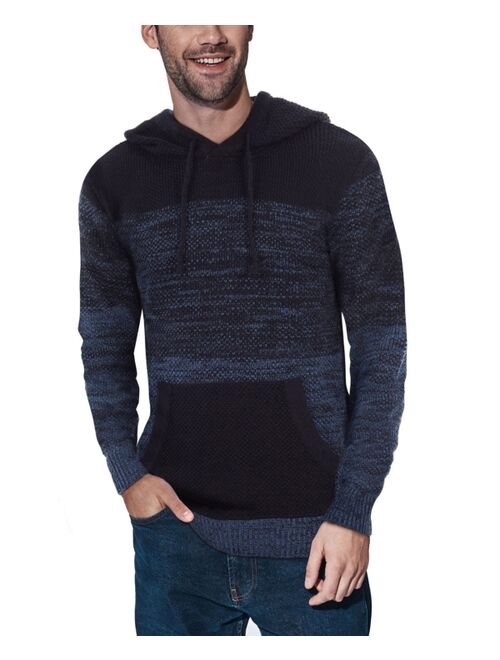 X-Ray Men's Color Blocked Hooded Sweater