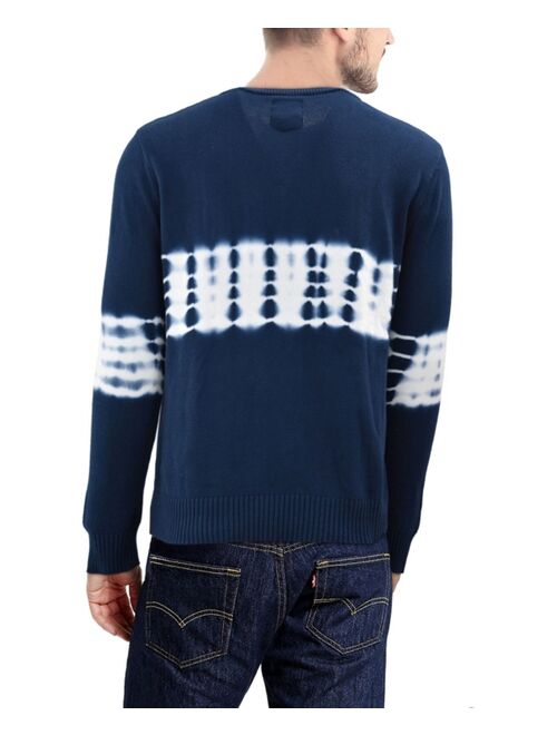 X-Ray Men's Horizontal Tie Dye Crew Neck Sweater