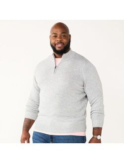 Big & Tall Sonoma Goods For Life Quarter-Zip Sweater