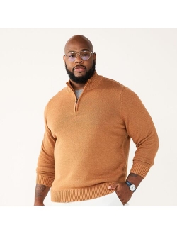 Big & Tall Sonoma Goods For Life Quarter-Zip Sweater