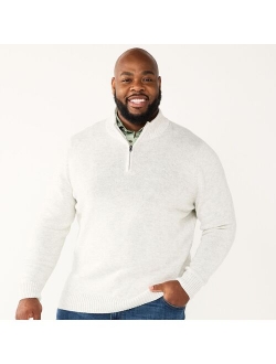 Big & Tall Sonoma Goods For Life Quarter-Zip Sweater