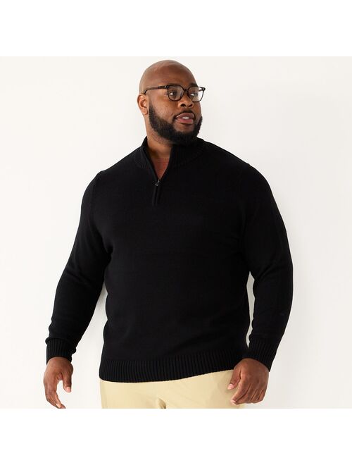 Big & Tall Sonoma Goods For Life Quarter-Zip Sweater