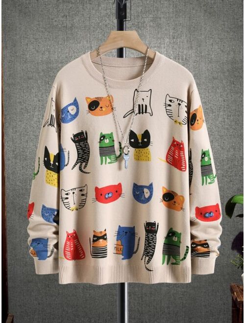 Shein Men Cartoon Pattern Sweater