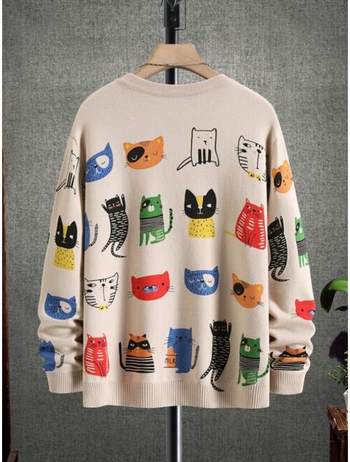 Shein Men Cartoon Pattern Sweater