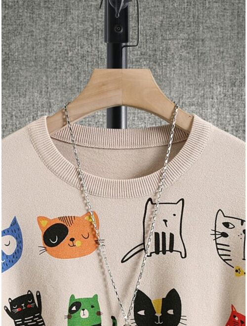 Shein Men Cartoon Pattern Sweater