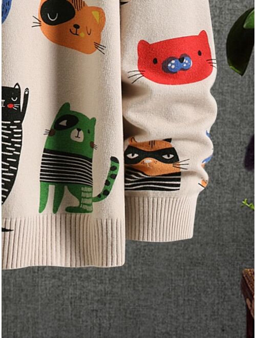 Shein Men Cartoon Pattern Sweater