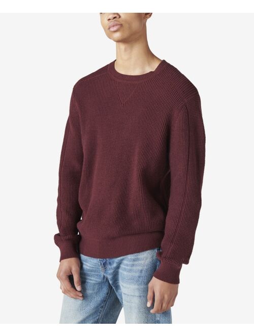 Lucky Brand Men's Cloud Waffle Sweater Crew Sweater