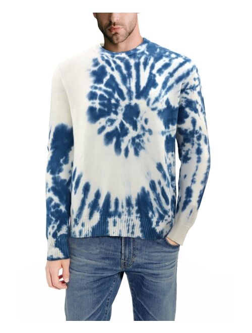 X-Ray Men's Swirl Tie Dye Crew Neck Sweater