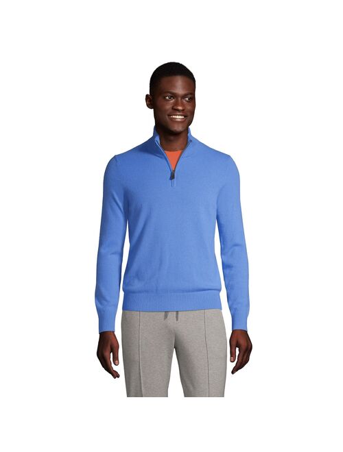 Men's Lands' End Cashmere Quarter-Zip Sweater