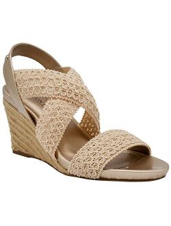 Womens Pickwick Open Toe Espadrille Stretch Wedge Sandals