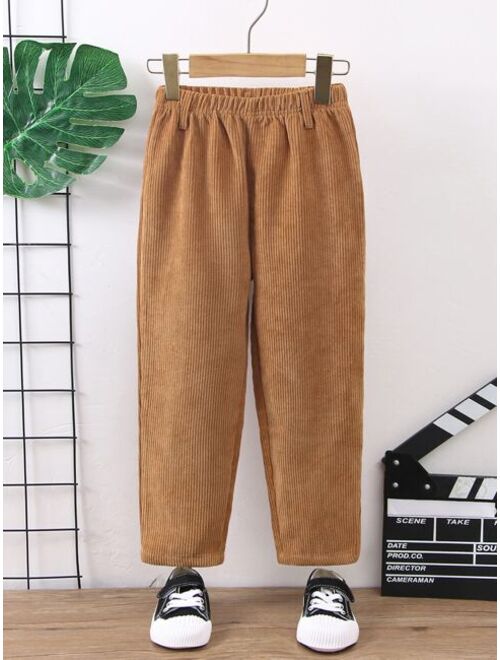 Shein Toddler Boys Corduroy Tapered Pants