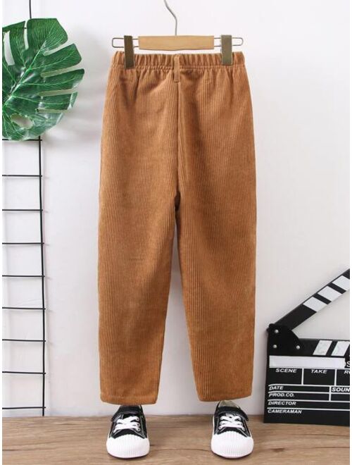 Shein Toddler Boys Corduroy Tapered Pants