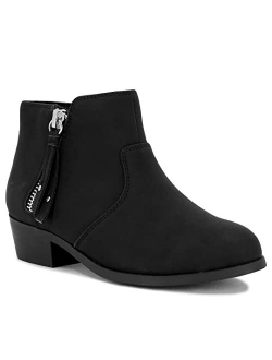 Girls Black Alley Ankle Boot Fashion Ankle boots for Girls With Functioning Zipper