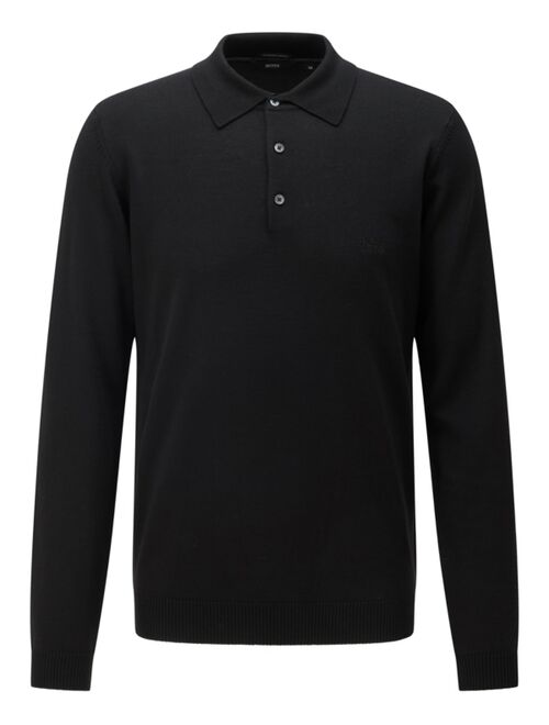 Hugo Boss BOSS Men's Merino Slim-Fit Polo Sweater