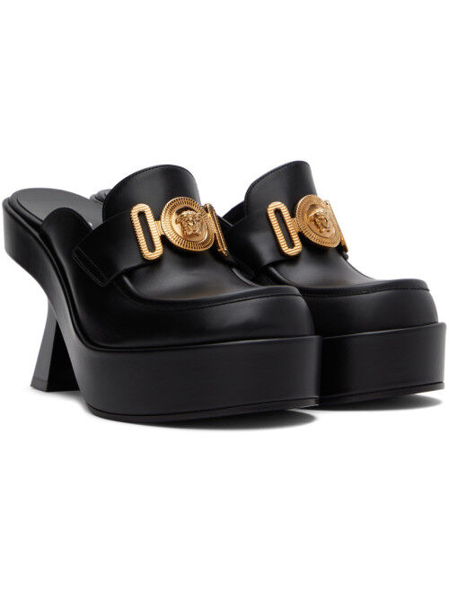 Versace Black Medusa Biggie Mules