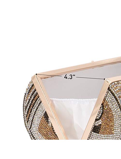 TANOSII Women Stack of Cash Evening Bag Crystal Rhinestone Clutch Money Shoulder Bag Dollar Bill Purse