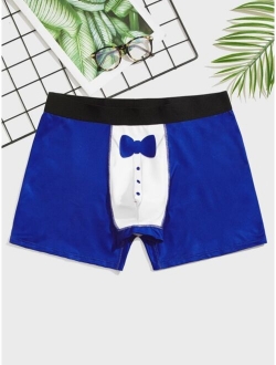 Men Bow Print Boxer Brief