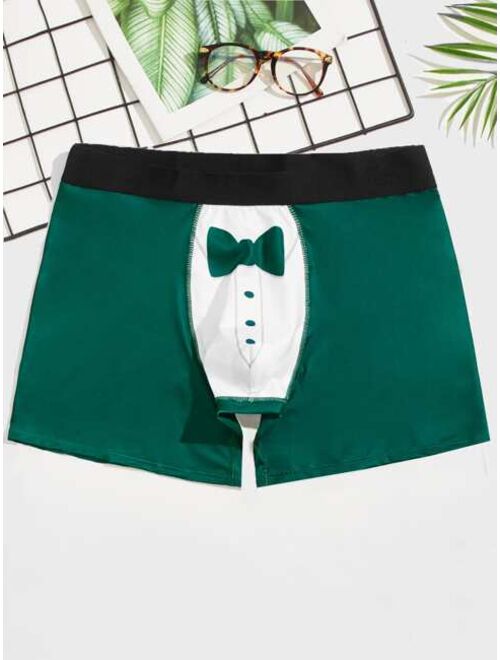 Shein Men Bow Print Boxer Brief