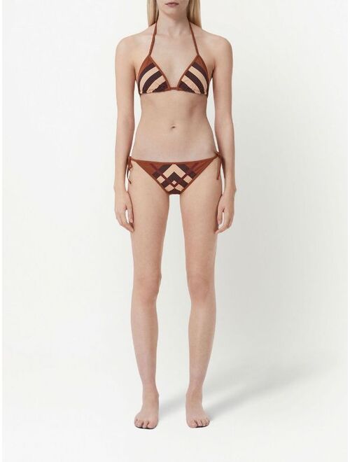 Burberry Chevron Check triangle bikini