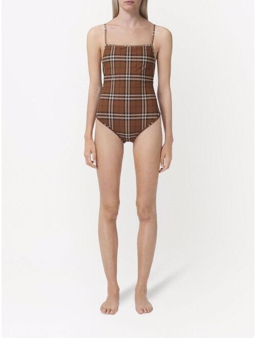 Burberry check-print one-piece