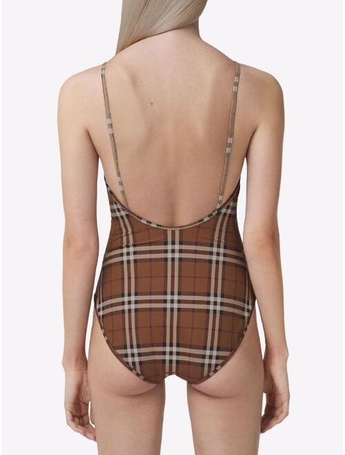 Burberry check-print one-piece