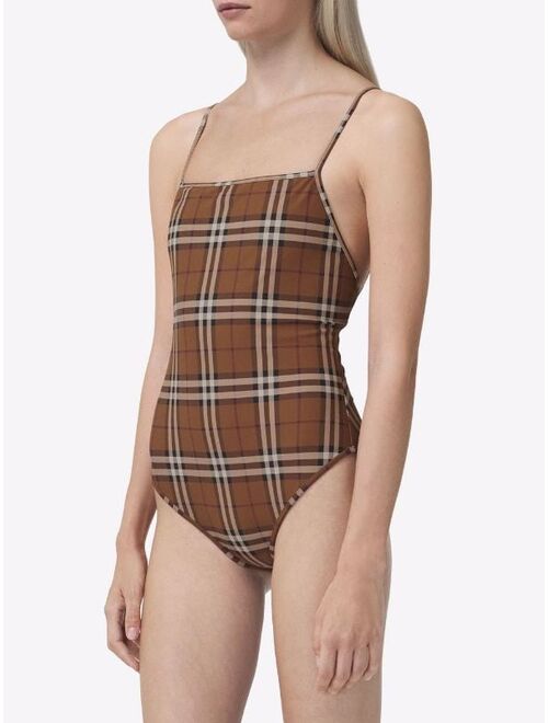 Burberry check-print one-piece