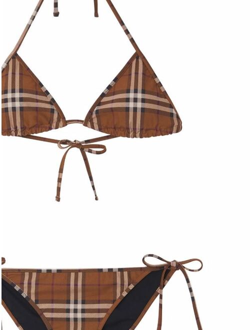 Burberry check-pattern bikini