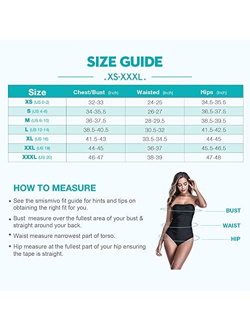 Smismivo Strapless Swimsuits for Women One Piece Tummy Control Ruched Bandeau Bathing Suit Padded Push Up Tube Top Swimwear